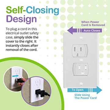 Self-Closing Outlet Covers for Child Safety at Home