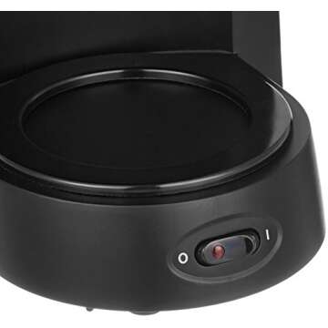 Amazon Basics 5-Cup Drip Coffeemaker with Glass Carafe and Reusable Filter, Black, 7.9 x 7.5 x 10.5 inches