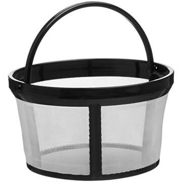 Amazon Basics 5-Cup Drip Coffeemaker with Glass Carafe and Reusable Filter, Black, 7.9 x 7.5 x 10.5 inches