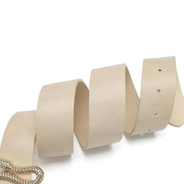 Earnda Fashion Designer Belts for Women's Jeans Snake Buckle Ladies Faux Leather Waist Belt