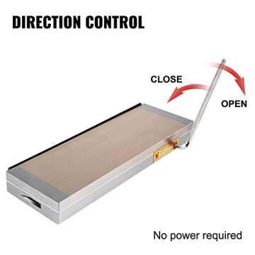 BestEquip Permanent Magnetic Chuck, 6in x 18in Rectangular Chuck, 14880lbs Fine Pole Magnetic Chuck, Powerful Sealed Chuck w/ ?100 N/cm² Magnetic Force