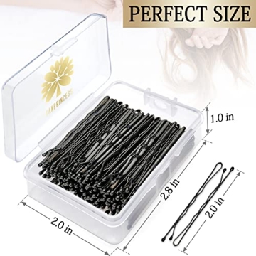 KANPRINCESS 100PCS Durable Hair Pins with Storage Box