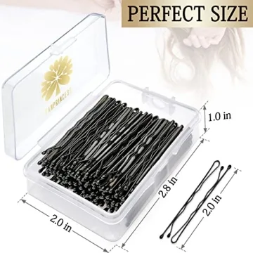 KANPRINCESS 100PCS Durable Hair Pins with Storage Box