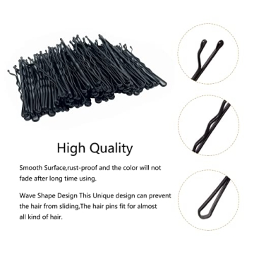 KANPRINCESS 100PCS Durable Hair Pins with Storage Box