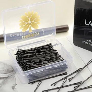 KANPRINCESS 100PCS Durable Hair Pins with Storage Box