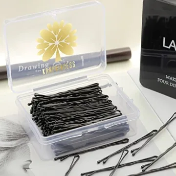 KANPRINCESS 100PCS Durable Hair Pins with Storage Box