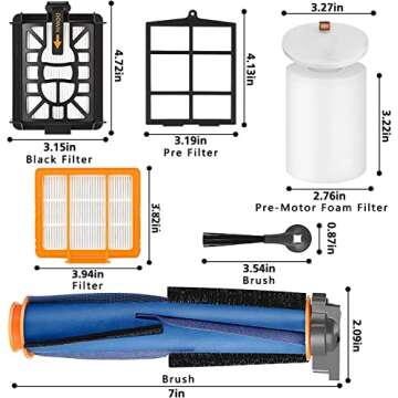 KVLZ Vacuum Mop Replacement Pad for Shark AV2610WA Compatible RV2610WA RV2620WD RV2401WD RV2610WFUS AI Ultra 2- in-1 Robot Vacuum,