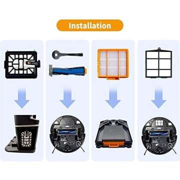 KVLZ Vacuum Mop Replacement Pad for Shark AV2610WA Compatible RV2610WA RV2620WD RV2401WD RV2610WFUS AI Ultra 2- in-1 Robot Vacuum,