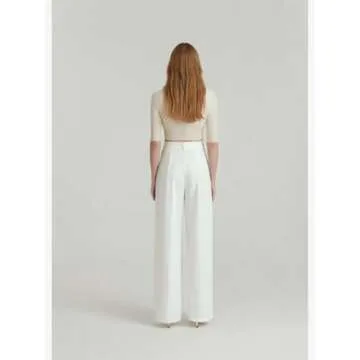 CIDER High Waist Pleated Wide Leg Pants for Women