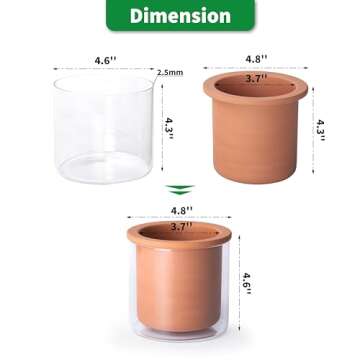 Elegant Self-Watering Terracotta Pot for Indoors