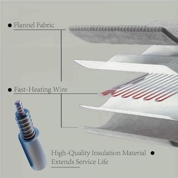 DOWNCOOL Heated Blanket with Fast Heating & Timer