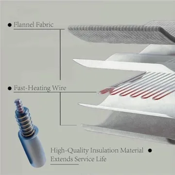 DOWNCOOL Heated Blanket with Fast Heating & Timer