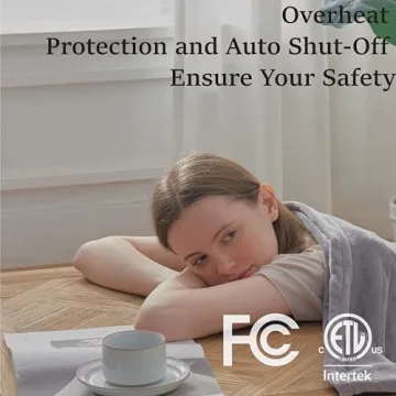 DOWNCOOL Heated Blanket with Fast Heating & Timer