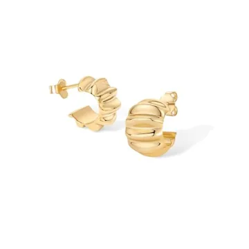 PAVOI Chunky Gold Hoop Huggies for Everyday Elegance