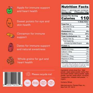 Otherworld Plant-Based Apple Cinnamon Pancake & Waffle Mix with Dates, Apple & Sweet Potato - Superfoods, 4g Plant Protein, 4g Fiber, 0g Added Sugar Vegan, Dairy Free, Non-GMO, 14 Oz (Pack of 3)