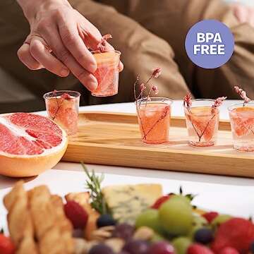 MATANA 500 Crystal Clear Plastic Shot Glasses 1oz, Mini Shot Glasses Plastic Shot Cups, Wine Tasting...