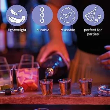 MATANA 500 Crystal Clear Plastic Shot Glasses 1oz, Mini Shot Glasses Plastic Shot Cups, Wine Tasting Cups, Plastic Jello Shot Cups, Party Shot Glasses for Condiments & Sauce - Reusable | Bulk Pack