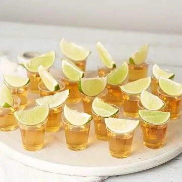 MATANA 500 Crystal Clear Plastic Shot Glasses 1oz, Mini Shot Glasses Plastic Shot Cups, Wine Tasting Cups, Plastic Jello Shot Cups, Party Shot Glasses for Condiments & Sauce - Reusable | Bulk Pack