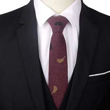 Gemay G.M Men's Cotton Slim Skinny Tie - Wedding & Party Ready