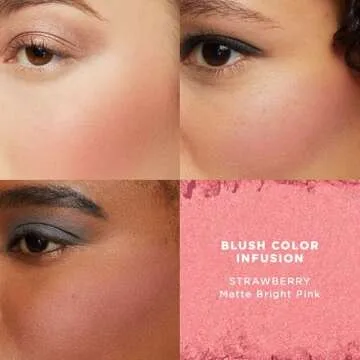 Laura Mercier Blush Color Infusion: Sheer Pressed Powder Blush for Cheeks, Buildable Formula, 10HR Wear, Long Lasting Color, Matte and Shimmer Finishes, Strawberry