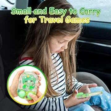 SevenQ Water Games for Kids Handheld, 4 Pack Dinosaur Toys Water Ring Toss Handheld Games Water Toys, Car Game for Kids and Family Stress Relief,Retro Toys Mini Toys for Party Favor Gifts Travel Games