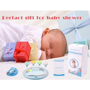 Electric Baby Nail Trimmer Kit LED Light 10 Heads