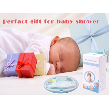 Electric Baby Nail Trimmer Kit LED Light 10 Heads