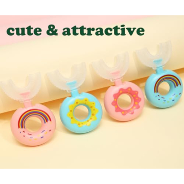 Newrichbee Kids U Shaped Toothbrushes - 4 Pack