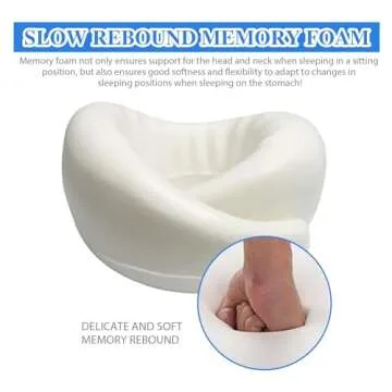 Obemary Travel Pillow - 360° Comfort for Travel, Memory Foam Neck Support
