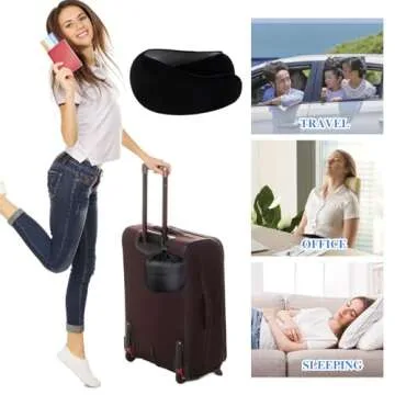 Obemary Travel Pillow for Airplanes, Memory Foam Travel Neck Pillow