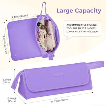 JKAOO Heat-Resistant Hair Tools Travel Bag for Organizing