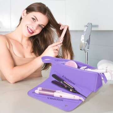JKAOO Heat-Resistant Hair Tools Travel Bag for Organizing