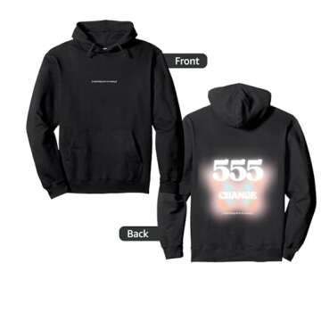 Angel Number 555 Pullover Hoodie - Spiritual & Cozy