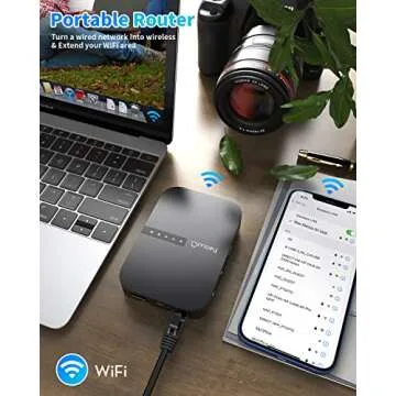 NewQ Filehub AC750 Travel Router: WiFi & Storage Access