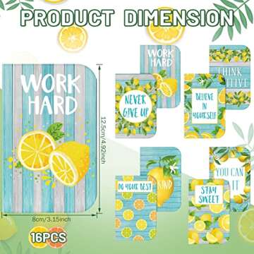 Fainne 16 Pieces Mini Notebooks Lemon Pocket Notepads Inspirational Notepads Small Motivational Jour...