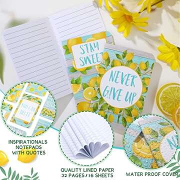 Fainne 16 Mini Lemon Pocket Notepads for Inspiration