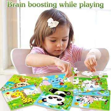 Aitey Set of 6 Toddler Puzzles Ages 2-4, Wooden Jigsaw Puzzles for Kids Ages 3-5, Puzzles for Toddle...