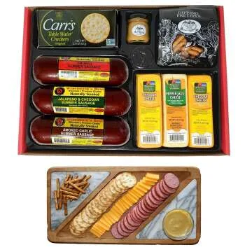 Wisconsin's Best Cheese Company - Ultimate Gift Basket with Sausages & Treats