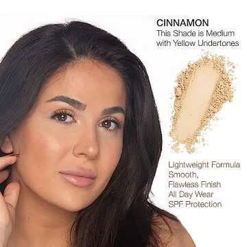 bellapierre Mineral Foundation SPF 15 - Loose Powder Foundation | Vegan & Cruelty Free Natural Makeup | Full Coverage Matte Finish | Hypoallergenic | Oil & Talc Free - 0.32 Oz - Cinnamon