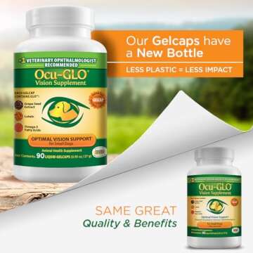 Ocu-GLO Canine Vision Supplement for Dogs 10 lbs and Under - 90 Liquid Gel Caps