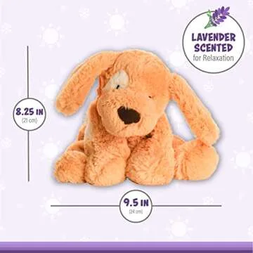 Warm Pals - Puppy Love - 1.5lbs - Cozy Microwavable Lavender Scented Plush Toys - Heated Stuffed Animal - Heatable Coolable Bedtime Comfort Plushie