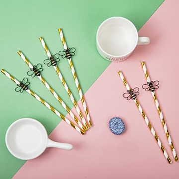 Bumble Bee Paper Straw Decor for Fun Parties and Events