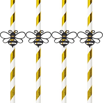 Bumble Bee Paper Straw Decor for Fun Parties and Events