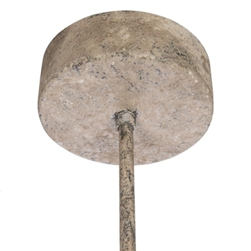 Round Wood Beaded Chandelier Rustic Bohemian Lighting