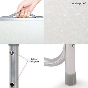 H&B Luxuries Portable Height Adjustable Aluminum Folding Camping Table with Parasol Hole FT-ACFT1