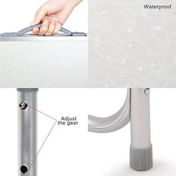 H&B Luxuries Portable Height Adjustable Aluminum Folding Camping Table with Parasol Hole FT-ACFT1