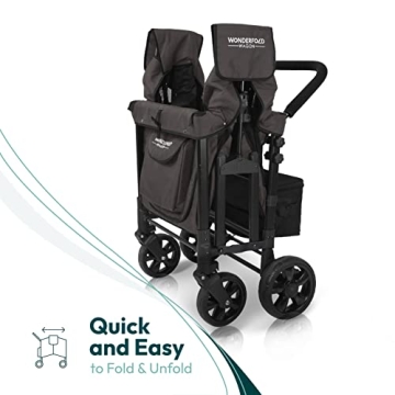 Wonderfold W4 Stroller Wagon - Safe & Spacious for Kids