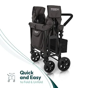 Wonderfold W4 Stroller Wagon - Safe & Spacious for Kids