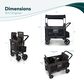 Wonderfold W4 Stroller Wagon - Safe & Spacious for Kids
