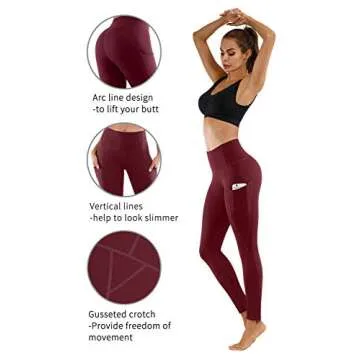 High Waist Yoga Pants with Pockets for Active Women